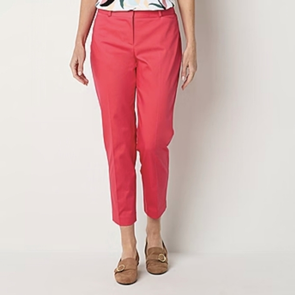 Liz Claiborne Emma Womens Mid Rise Slim Pant - Picture 1 of 7